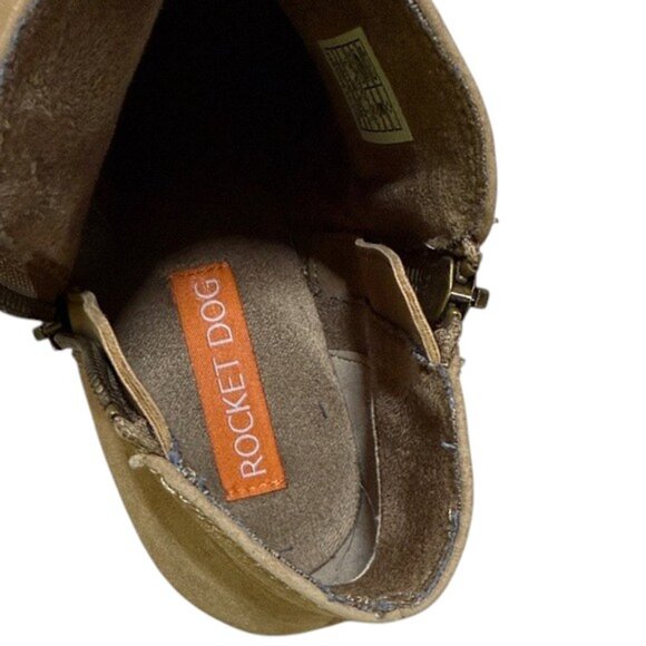 Rocket Dog Tan Suede Booties Women's Size 8 - Picture 9 of 9